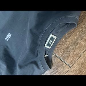 Kith / shark / charcoal blue washed long sleeve crew neck shirt